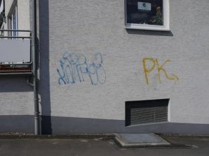 Graffitientfernung - Vor der Reinigung